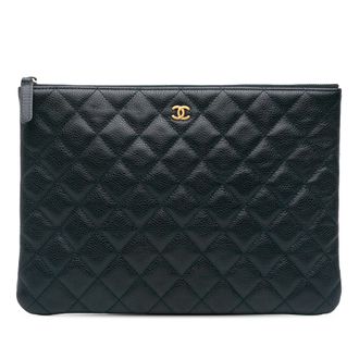 Chanel Gequilted Leren Clutch Tas