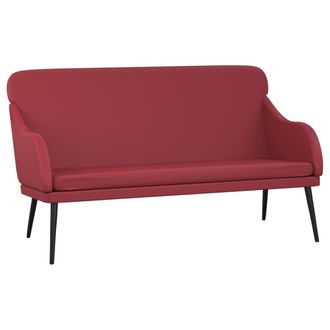 vidaXL Banco De Cuero Sint&eacute;tico Rojo Tinto 110x76x80 Cm Vidaxl