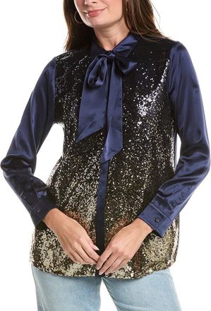 Johnny Was Selya Sequin Tie Shirt