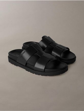 Calvin Klein Mens Mens Rolinde Sandals - Black - 10
