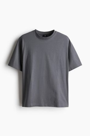 H&M T-Shirt in Loose Fit - Grau