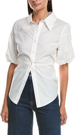 Milly Milly Tie Back Poplin Button Down Shirt