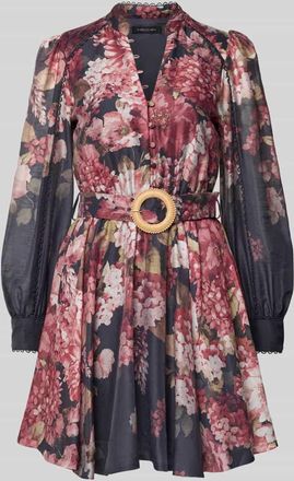 Forever New A-Linie Cocktailkleid aus Lyocell-Mix mit Leinen-Anteil Modell Vienna in Dunkelblau, Größe 32