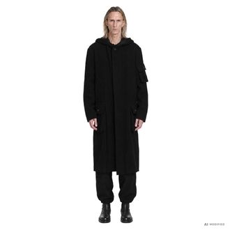 Yohji Yamamoto 3-Pocket Hooded Coat