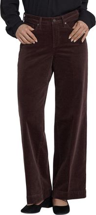 NYDJ Nydj Teresa Bitter Chocolate Wide Leg Jean