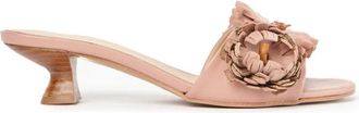 Paloma Barcel&oacute; Silvia Applique Bloemen Sandalen - Dames - Muiltjes - Roze - 37 EU - Schoenen