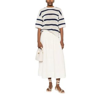Brunello Cucinelli Brunello Cucinelli, Midi Skirts, female, White, Size: XS Mh126G3951 Skirt