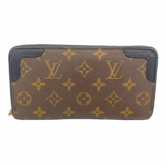 Louis Vuitton Black Brown Long Wallet (Bi-Fold) (Pre-Owned)