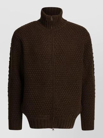 Beams Plus wool zip jacket high collar knit