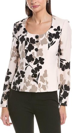 Anne Klein Printed Luster Twill Jacket