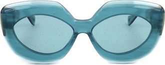 Agent Provocateur Edena Turquoise Pearl Womens Sunglasses Blue Size 57