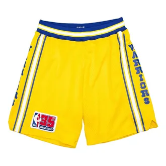 Mitchell & Ness NBA Authentic Shorts Golden State Warriors 1980-81 Yellow Blue ASHRSB19006-GSWYELL80