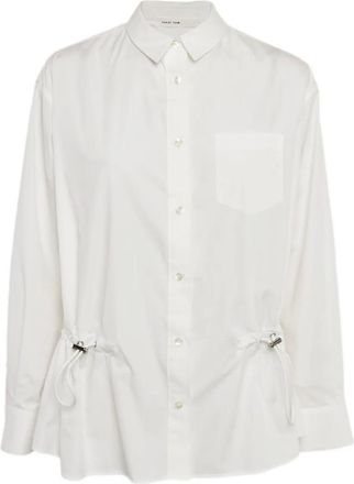 sacai drawstring-detailing blouse - White