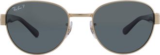 Ray-Ban Grey Polarized Square Unisex Sunglasses RB3766CH 001/O9 54