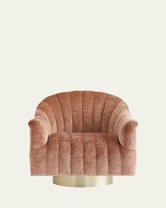 Arteriors Springsteen Velvet Swivel Chair