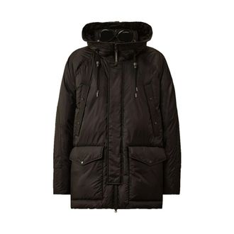 C.P. Company Down Jackets, male, Black, Size: L Down Shield Goggle Jacket