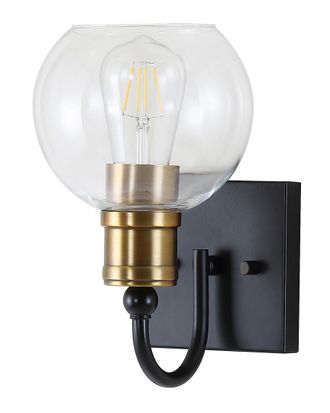 Jonathan Y Designs Jonathan Y Marais 5.88In 1-Light Iron/Glass Rustic Vintage Led Vanity Light
