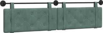 vidaXL Cabecero Colgante Verde Mar Terciopelo Vidaxl