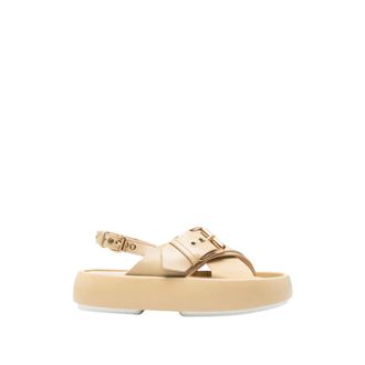 AGL Flat Sandals, female, Beige, Size: 8 1/2 US Bulle Criss Cross Buckle Sandals
