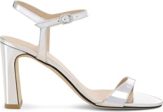 Stuart Weitzman Babette 85 - Dames - Sandalen met hakken - Grijs - 39 1/2 EU - Schoenen