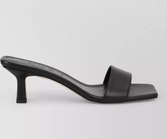 Aeyde leather heeled mules