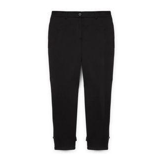 Fiorella Rubino Broeken, Dames, Zwart, XS, Katoen, Cropped Broeken