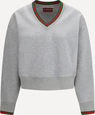 Gucci Web cotton jersey Sweatshirt Female S