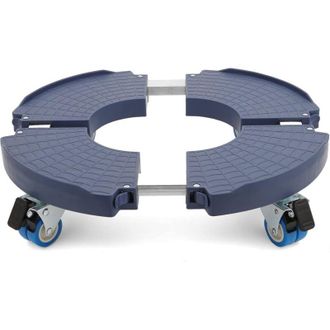 OEM Soporte Para Plantas Ajustable Con Ruedas De &Oslash; 40-54 Cm - Capacidad De 200 Kg - Panel De Abs Y Acero Inoxidable - Ruedas Dobles Con Bloqueo -crezuo