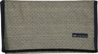 Kiton Double-face sjaal - Heren - Accessoires - Beige - Maat: ONE Size