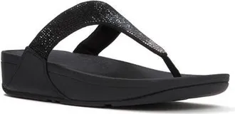 FitFlop Lulu Ombre Crystal Toe-Post Sandals in Black at Nordstrom, Size 10
