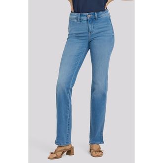 NYDJ Marilyn Clean Front Ankle Straight Leg Jeans in Vista Lakes at Nordstrom, Size 10P