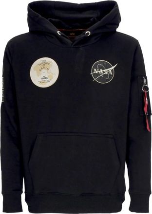 Alpha Industries Nasa Voyager Zwarte Hoodie - Heren - Hoodies - Zwart - S - Katoen - Hoodies & sweatvesten