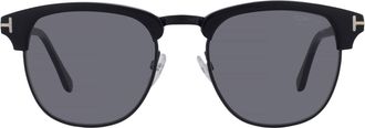 Tom Ford Henry Polarized Smoke Square Mens Sunglasses FT0248 01D 53