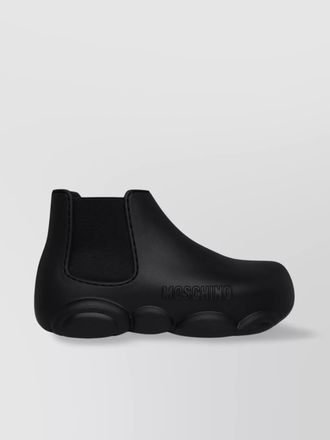 Moschino rubber ankle boots with elasticated side panels