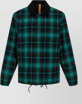 Moncler reversible checked single breasted coat