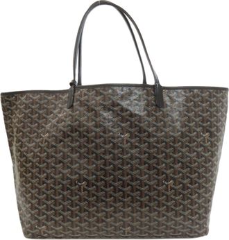 Goyard Black Brown Coated Canvas Tote Bag (Pre-Owned)
