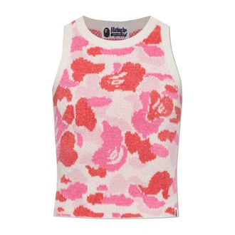 A Bathing Ape Sleeveless Tops, female, Pink, Size: S Sleeveless Top