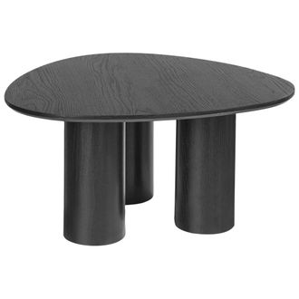 Beliani Beliani - Mesa De Centro Triangular Decorativa De Madera Negra Estilo Retro Sala De Estar Dacoma