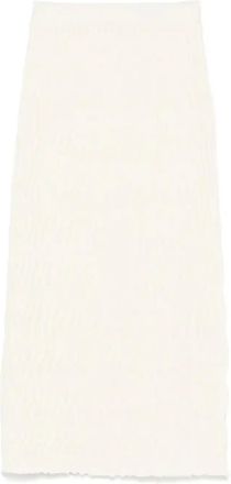 Bottega Veneta Ribbed Wool Midi Skirt - Womens - Wool