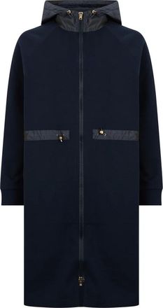 Herno Parkas, female, Blue, Size: S Long dark blue coat with hood