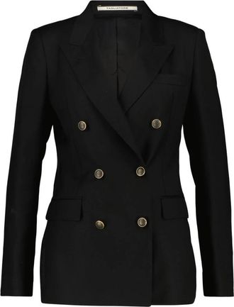 Tagliatore New York Double-Breasted Blazer - Dames - Blazers - Zwart - 2XS - Wol - Jassen
