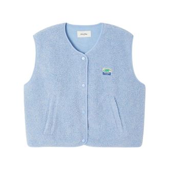 American Vintage Hoktown Vest - Dames - Bodywarmers - Blauw - M/L - Polyester - Jassen