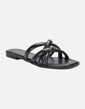 XY London Womens XY London Womens/Ladies Fiona Strappy Open Toe Sliders - Black - Size: 4