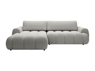 VENTE-UNIQUE.COM Sof&aacute; rinconera tela gris claro