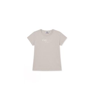 Freddy T-shirt Regular Donna con Logo Stampa Oro e Borchie