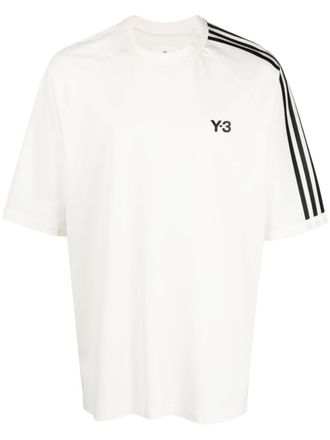 Yohji Yamamoto x adidas logo-print T-shirt - unisex - Cotton - L - White