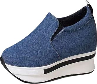 Generic Ladies Trainers Slip On Waterproof Walking Shoes Easy On Off Elastic Gussets Perfect Travel Groceries Quick Outings Non Slip Womens Sport and Outdoor 