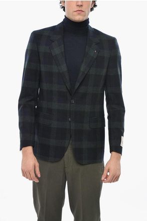 Corneliani Virgin Wool Check Two-Tone RESET 2-Buttons Blazer size 52