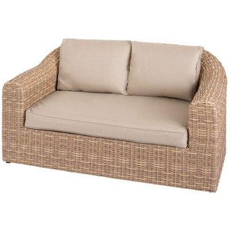 Hesperide Divano da giardino moor&eacute;a terre d ombre 2 posti in resina intrecciata di alluminio trattato con polveri epossidiche - Hesp&eacute;ride