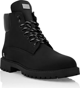 Philipp Plein Nabuk Low Flat Boots Men in Black at Nordstrom, Size 40